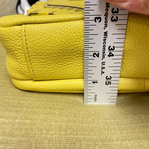 NWT Aimee Kestenberg Pebble Leather Yellow Crossbody Bag - Picture 5 of 13